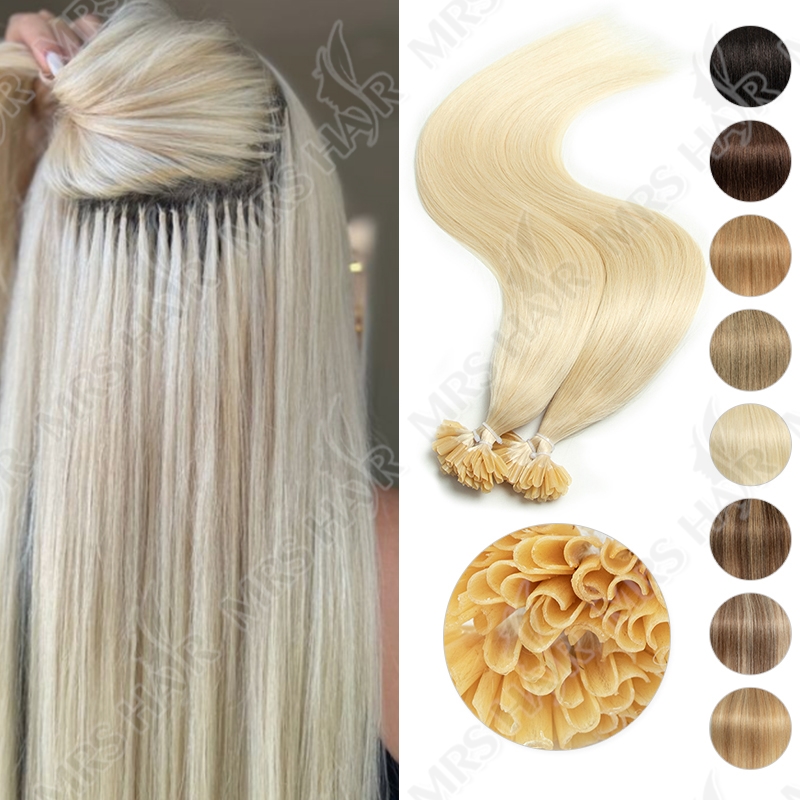 Nail Art Natural - U Tip-Extensions de vrais cheveux humains,