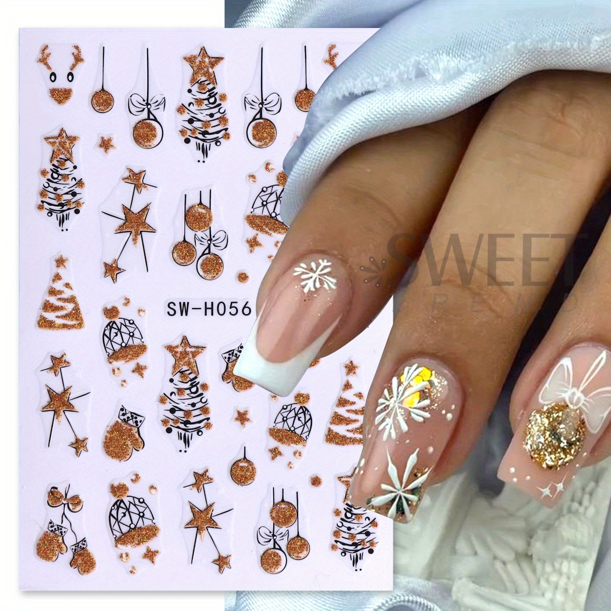 2 pièces magnifiques autocolla - Nail Art Xmas Design avis et prix