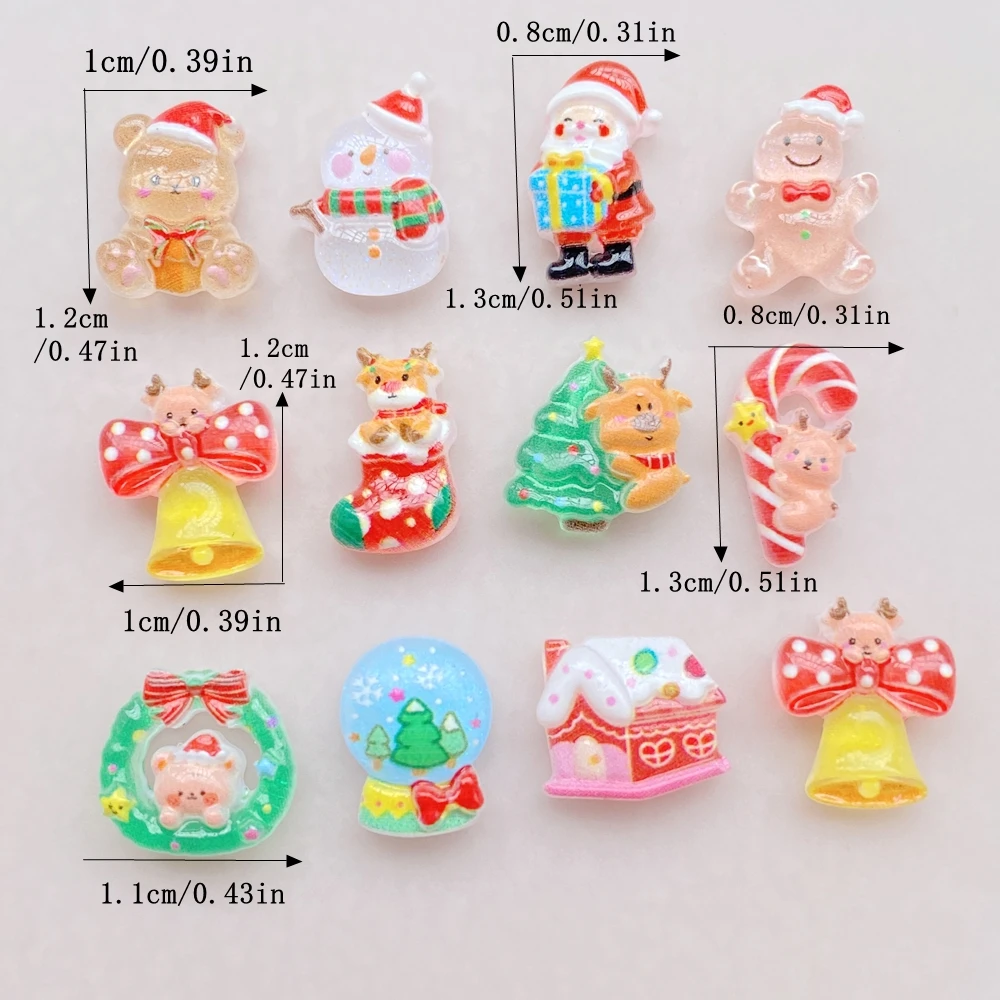 50pcs résine Mini dessin animé - Nail Art Xmas avis et prix