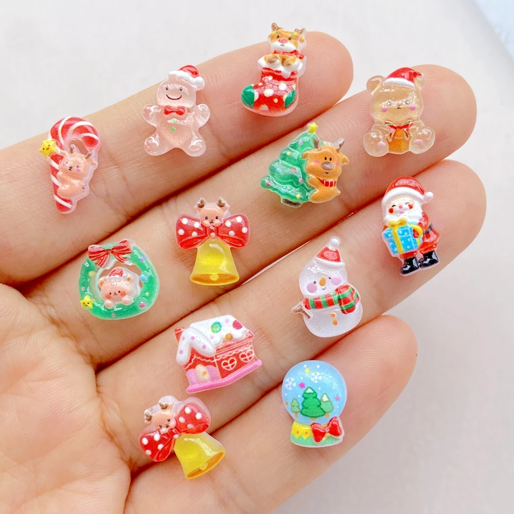 50pcs résine Mini dessin animé - Nail Art Xmas avis et prix