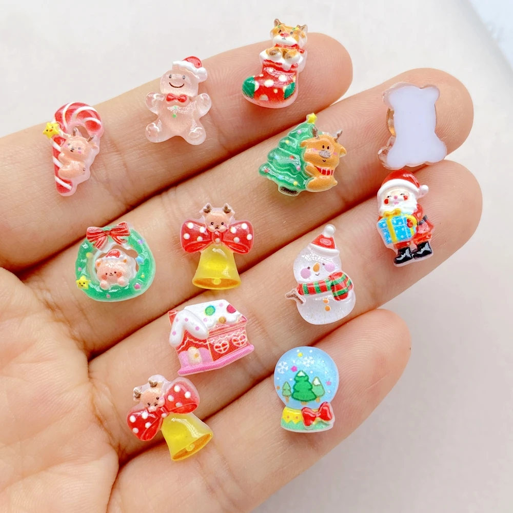 50pcs résine Mini dessin animé - Nail Art Xmas avis et prix