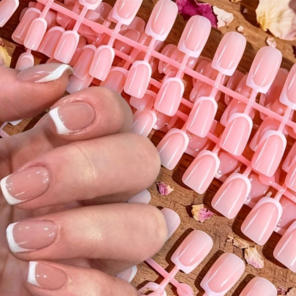 120 faux ongles carrés courts  - Nail Art Natural avis et prix