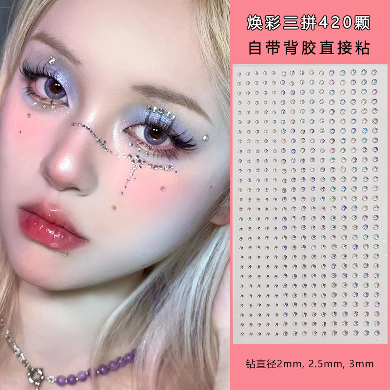 Strass blancs 2mm 3mm 4mm, dia - Rhinestone Nail Gem avis et prix