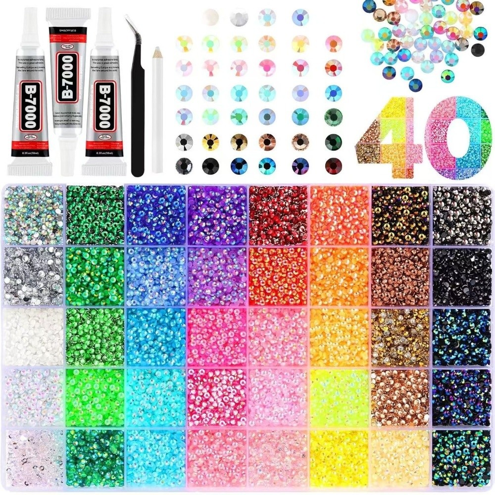 Kit de strass en résine multic - Rhinestone Nail Gem avis et prix