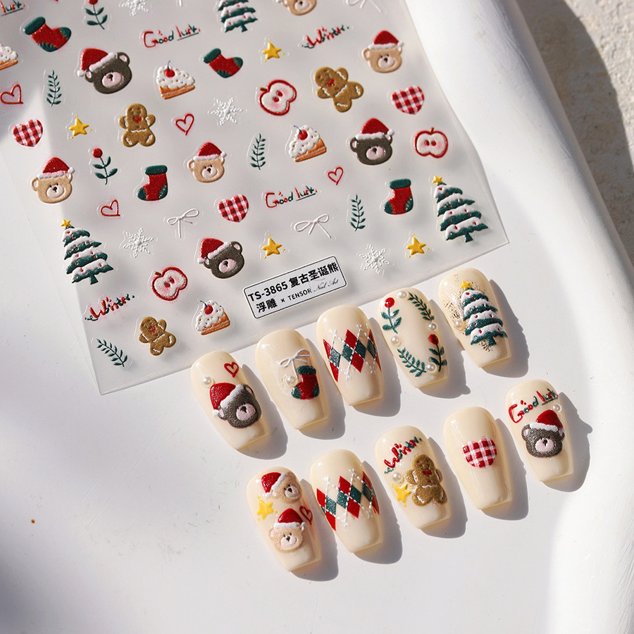 Autocollants pour ongles ours  - Nail Art Xmas Design avis et prix