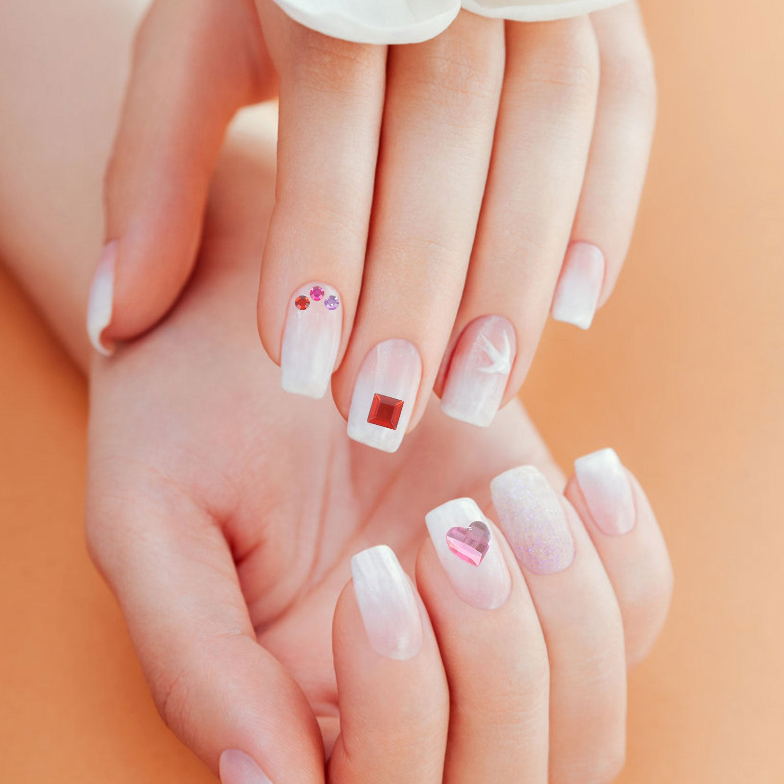 12 Feuilles de Strass Adhésifs - Rhinestone Nail Gem avis et prix